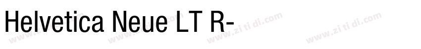 Helvetica Neue LT R字体转换